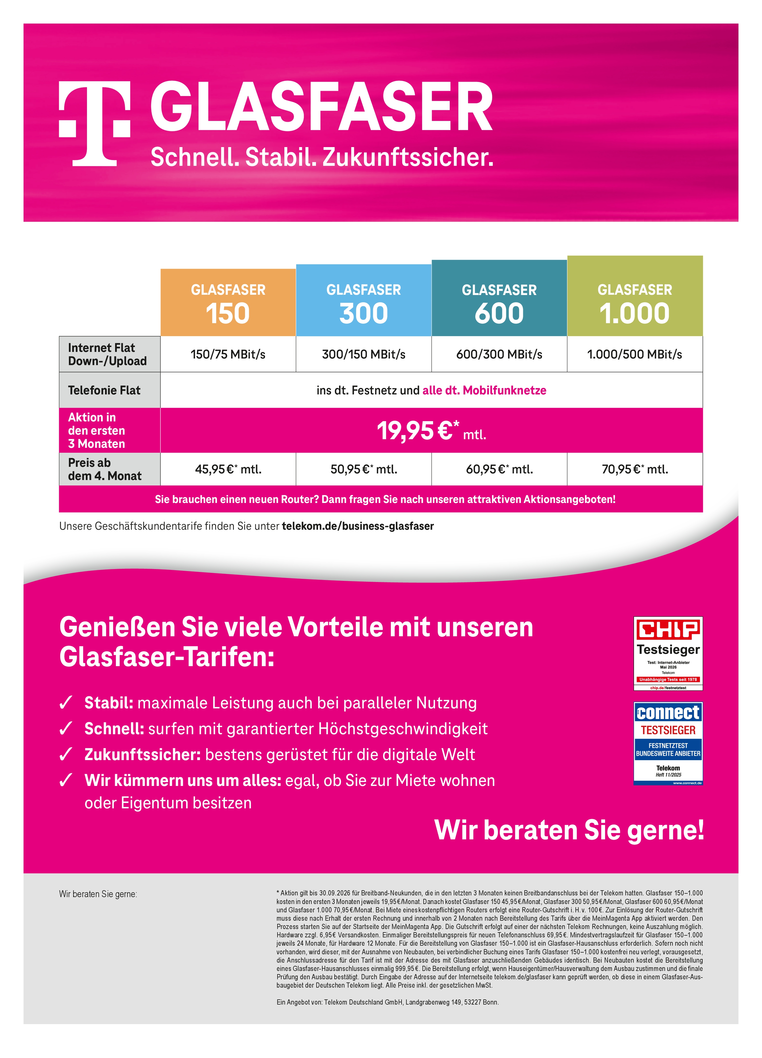 Glasfaser-Tarif-Details